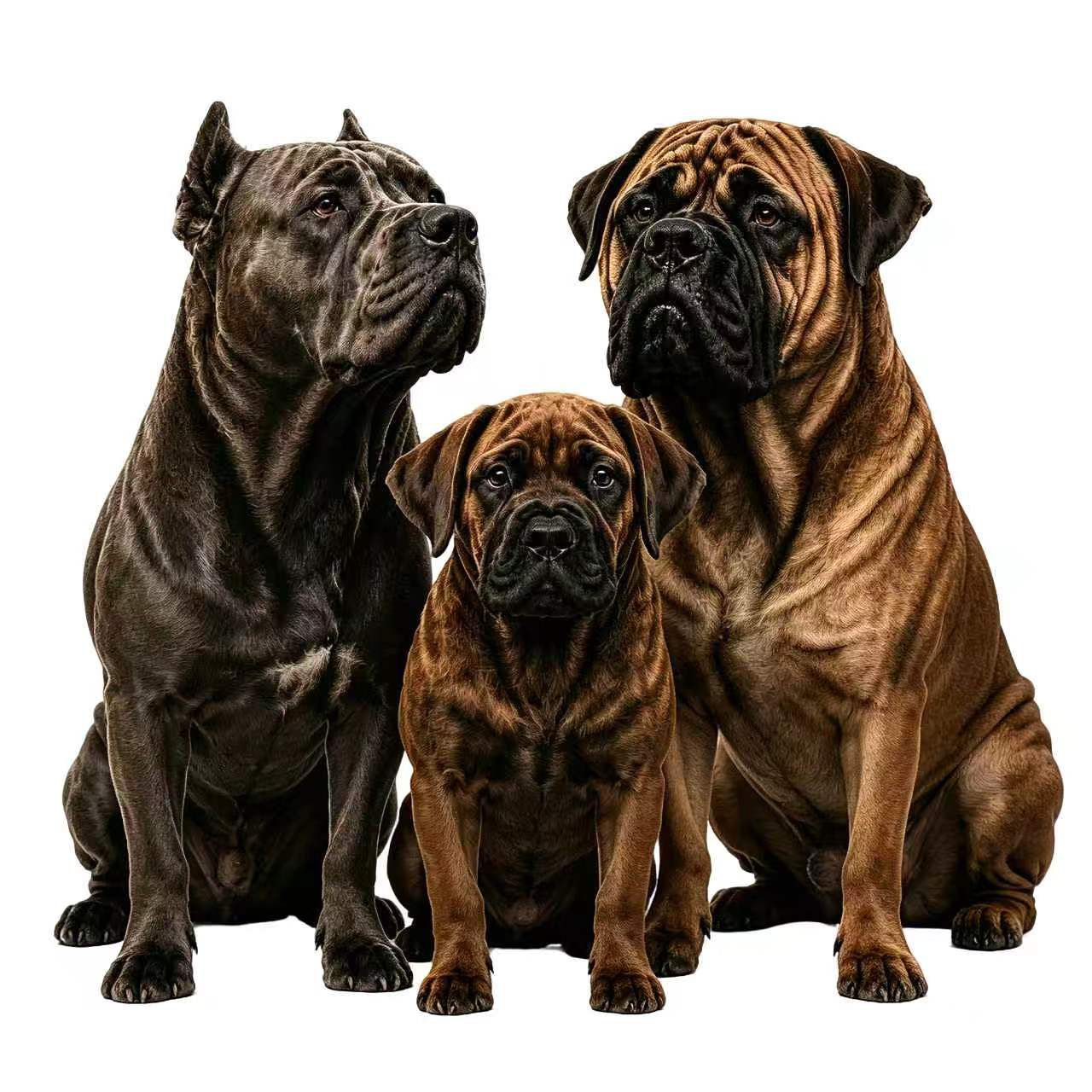 Chiens robustes nourris avec des protéines animales sélectionnées